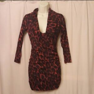 Betsey Johnson Red Leopard Dress